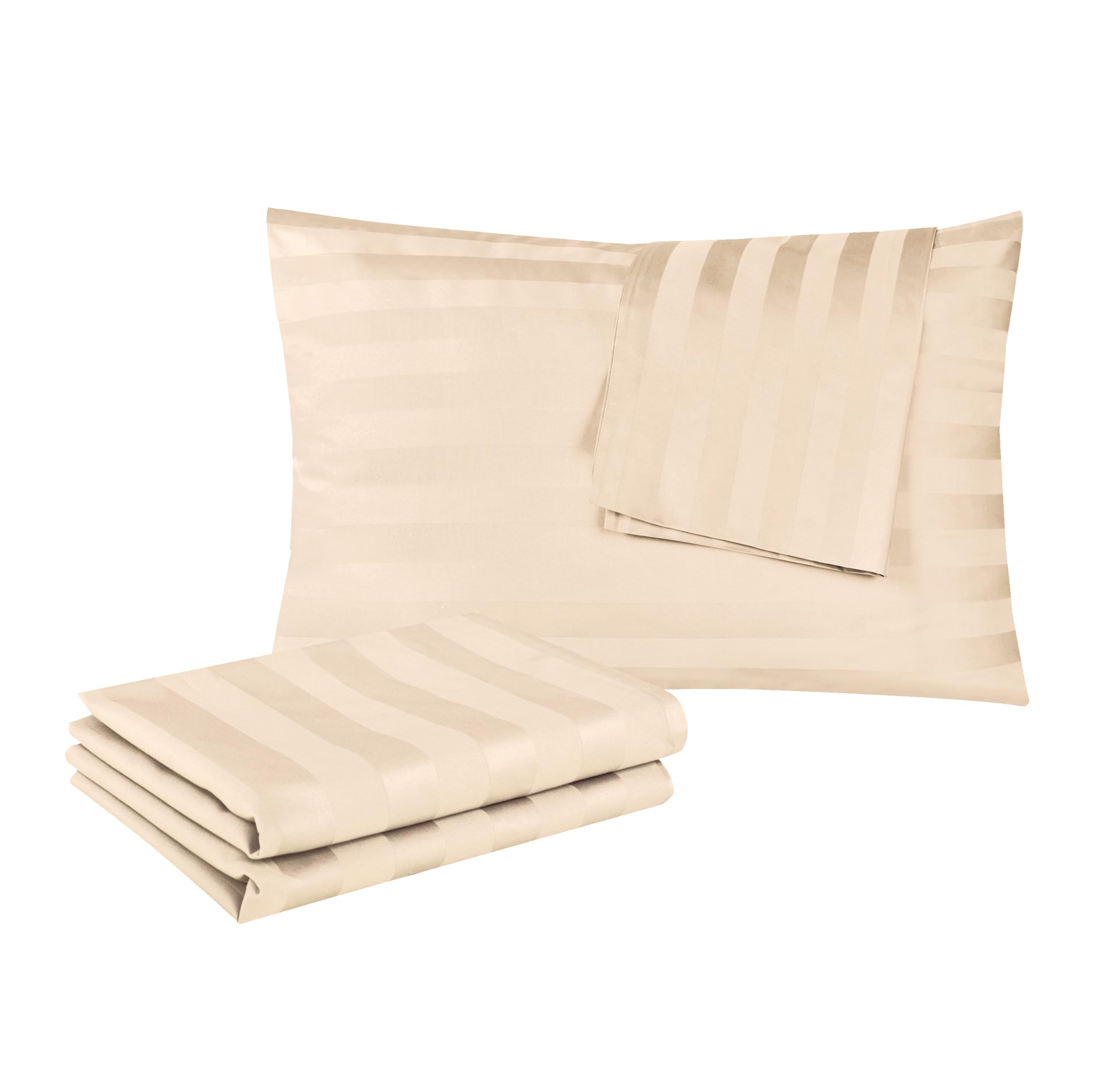 100% Egyptian Cotton Standard Pillow Protectors Set Of 2, 400 Thread Count Sateen Weave Cooling Pillowcase, Easy Care Zippered S
